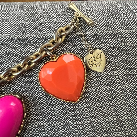 Betsey Johnson Pink and Orange Charm Bracelet - Vintage - Picture 2 of 5